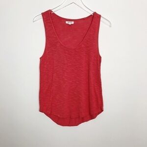 Madewell Anthem Heathered Red Burnout Tank Size XS